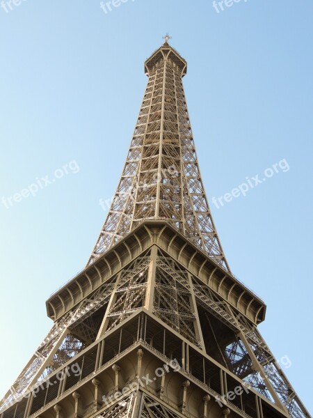 Paris Eiffel Tower France Monument Famous