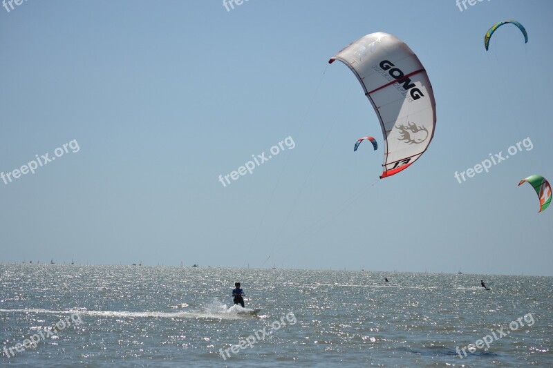 Kitesurfing Water Sea Surf Wind