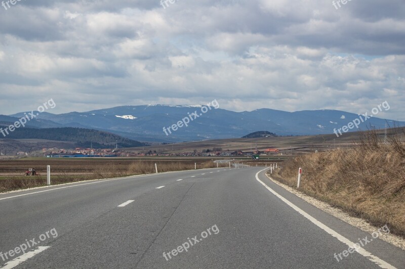 Road Harghita County Transylvania Romania Spring