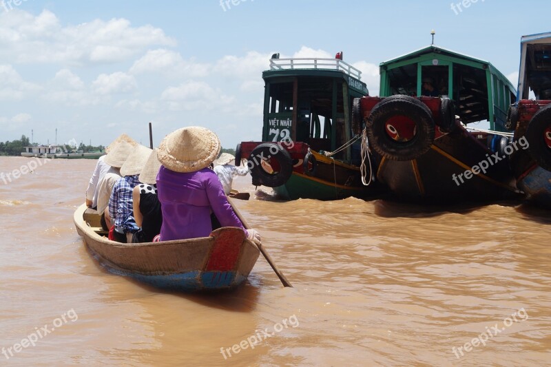 Asia Rowing Boat Tourist Boat Water