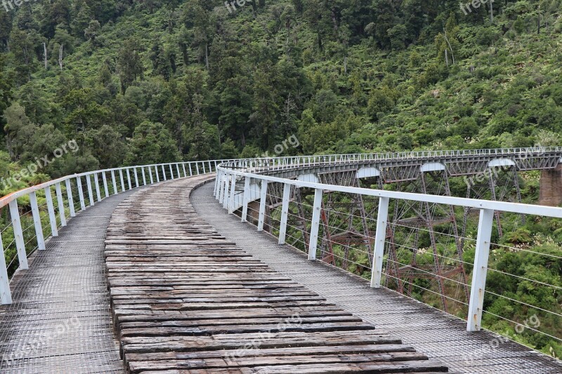 Bridge Structure Engineering Rustic Landscape