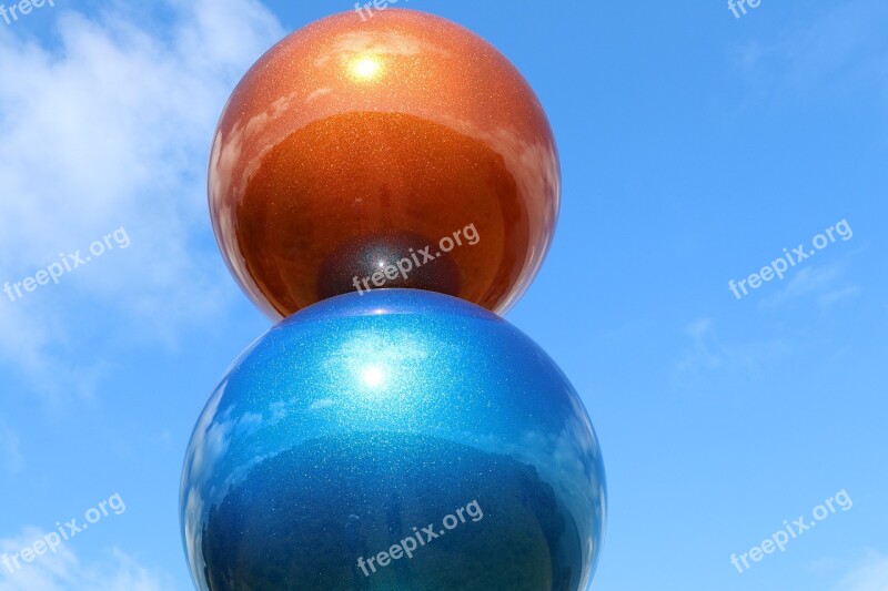 Balls Sphere Sky Colorful Round