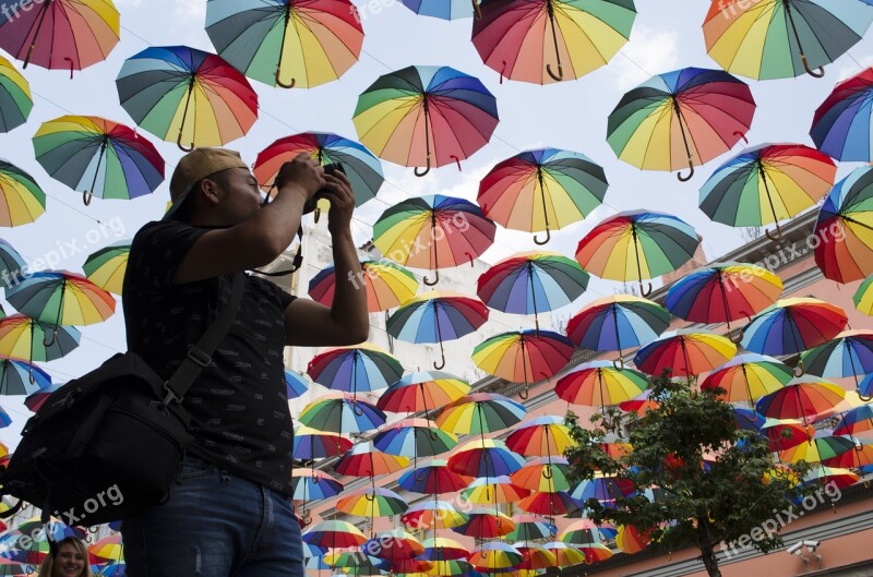 Rainbow Sunshade Travel Perspective Tourism