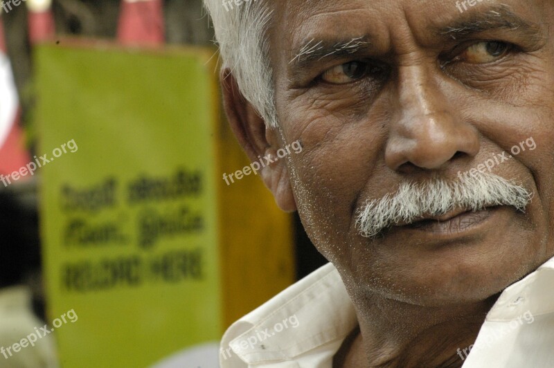 Sri Lanka India Old Man Senior Buddhism