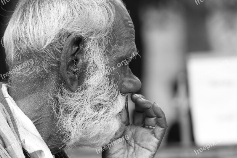 Sri Lanka India Old Man Senior Buddhism