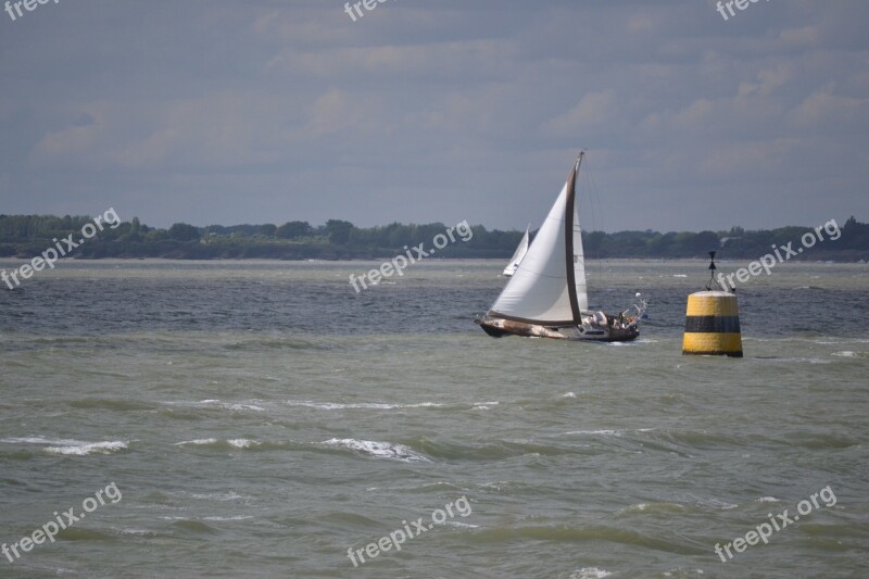 Sailboat Boat Sailing Ship Sea