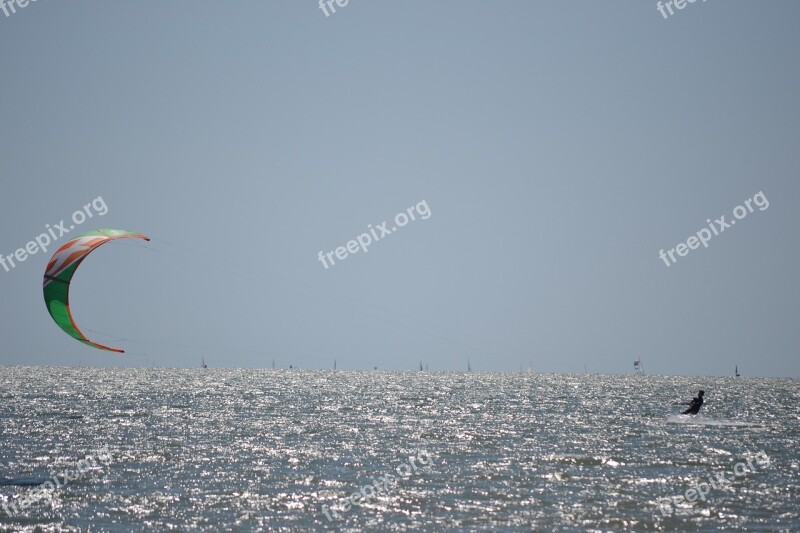 Kitesurfing Water Sea Surf Wind