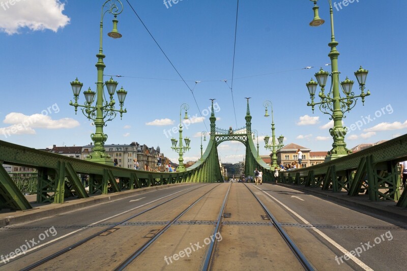 Bridge Budapest Hungary Danube River