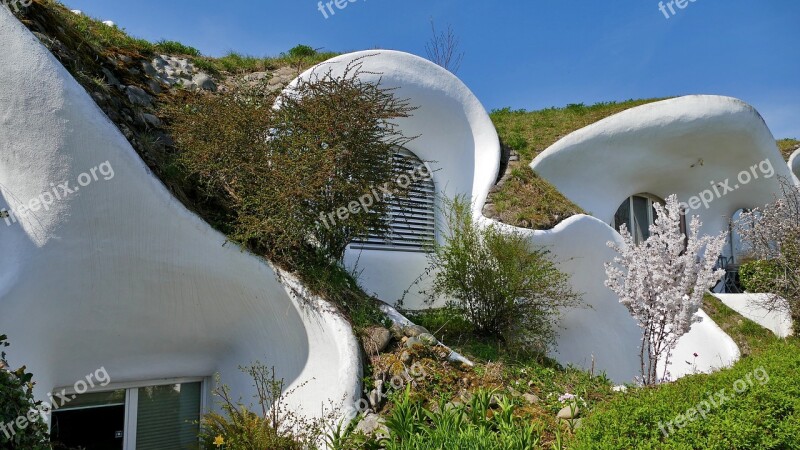 Architecture Live House Grass Round Shape