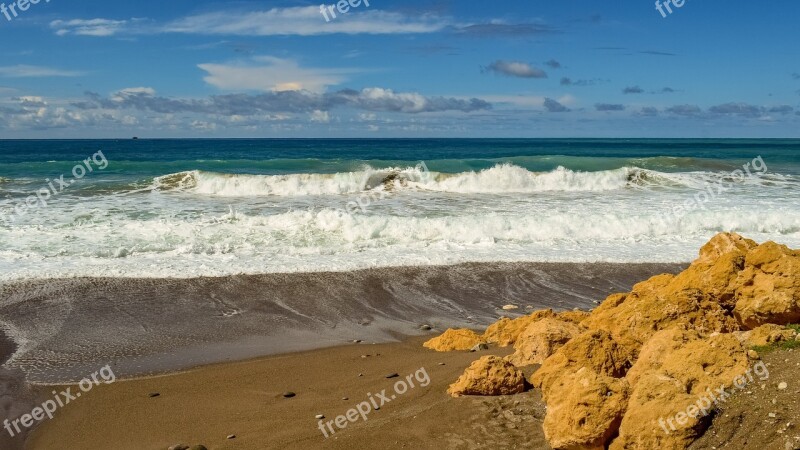 Beach Sand Waves Sea Nature