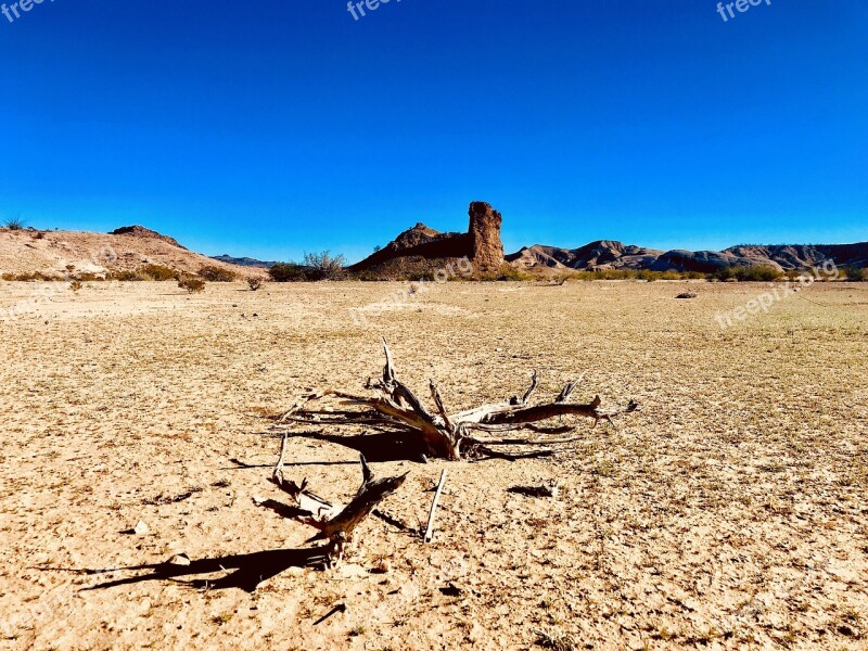 Desert Dry Blue Sky Wood Texas