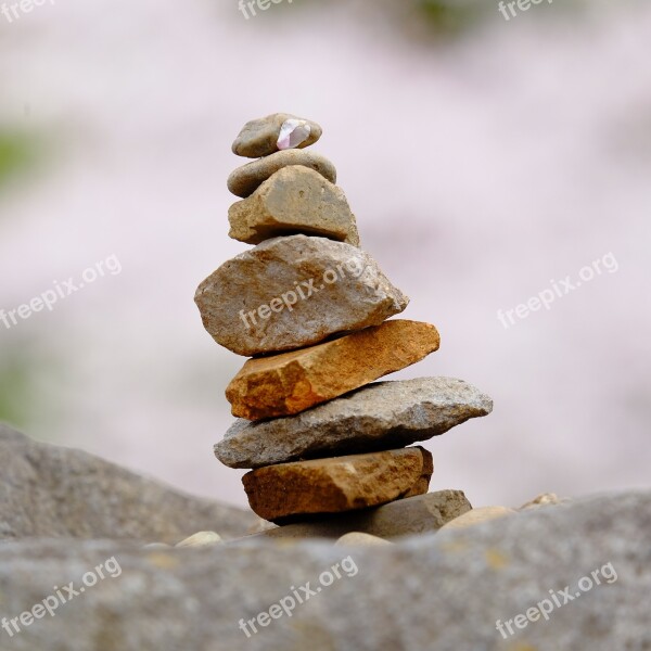 Stones Sakura Zen Park Free Photos