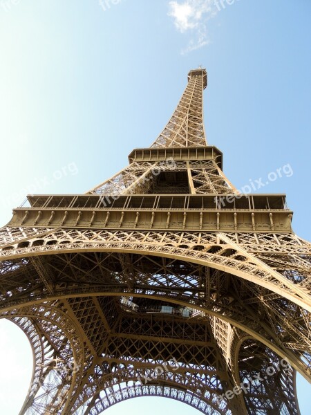 Paris Eiffel Tower France Monument Famous