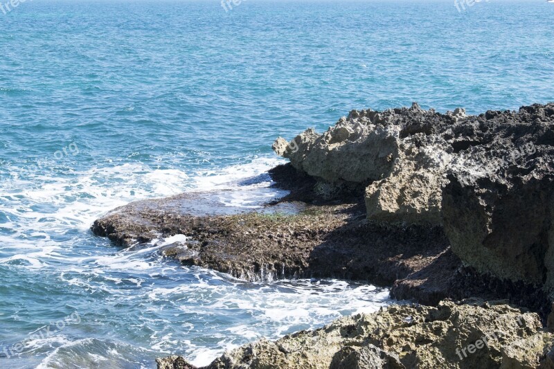 Sea Rocks Cliffs Water Nature