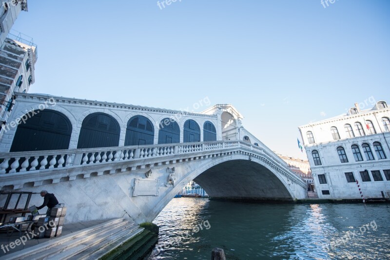 Venice The Rialto Bridge Watercity Bridge Free Photos