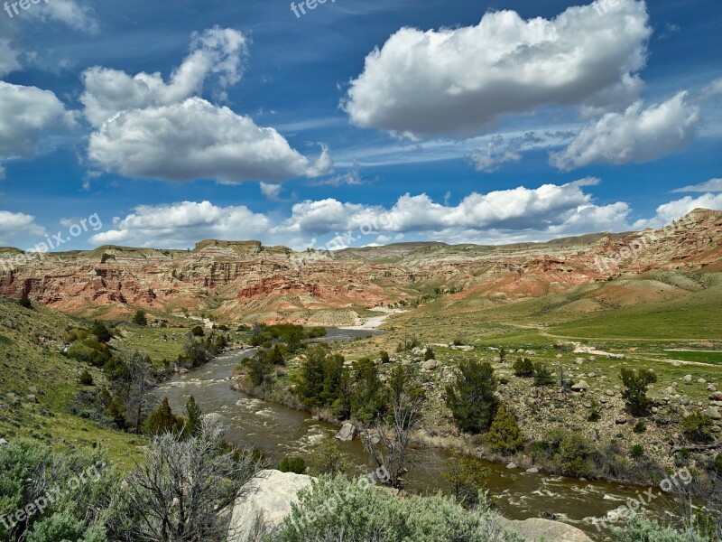 Wyoming America Mountains Wind River Trees