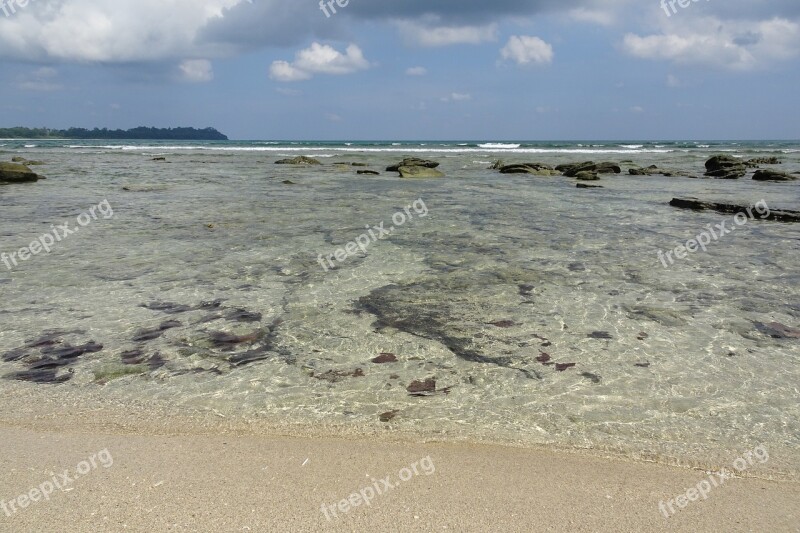 Beach Rocky Coral Reef Smith Island Andaman