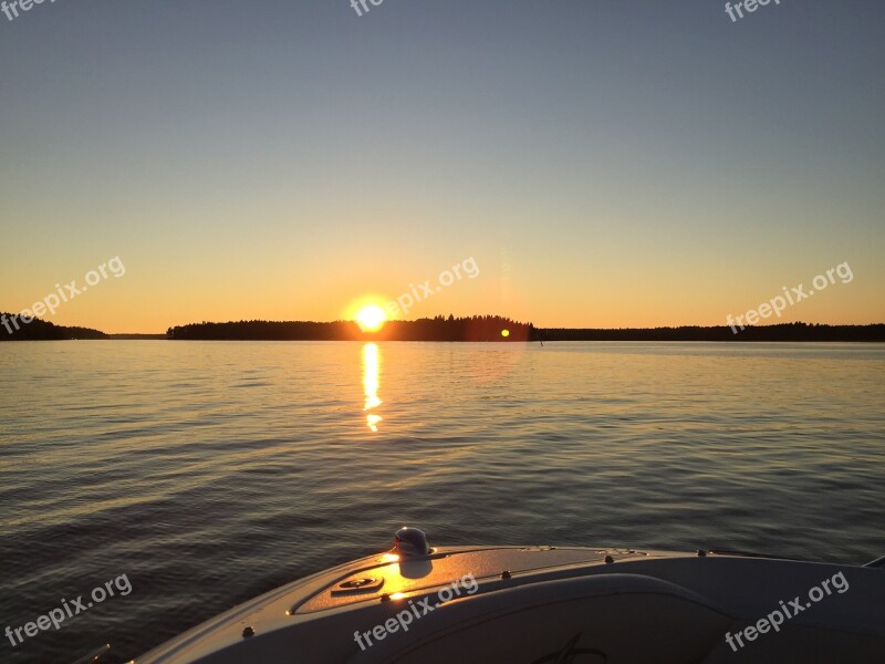 Sunset Sea Himmel Coastal Romance