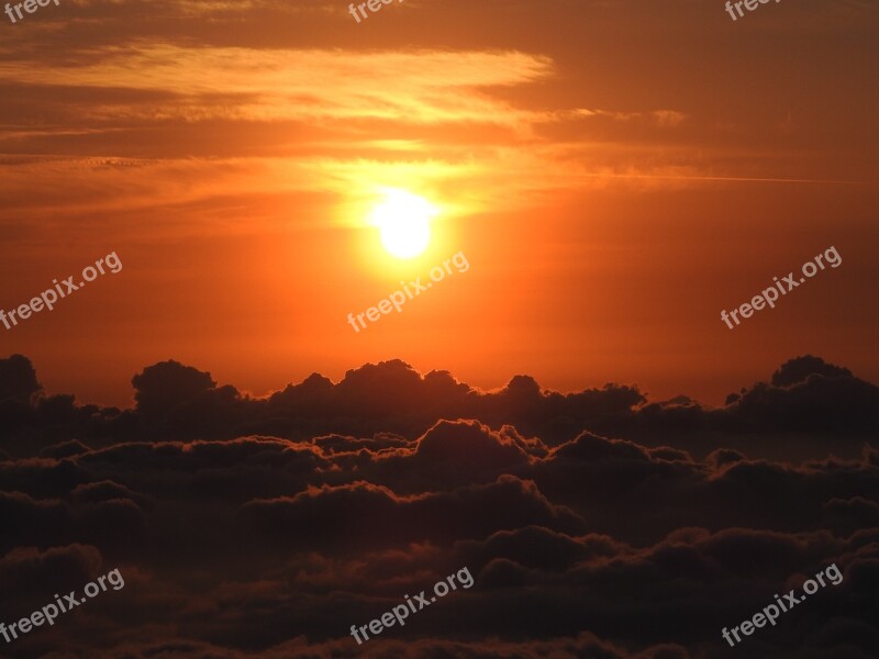 Sun Twilight Clouds Sky Landscape