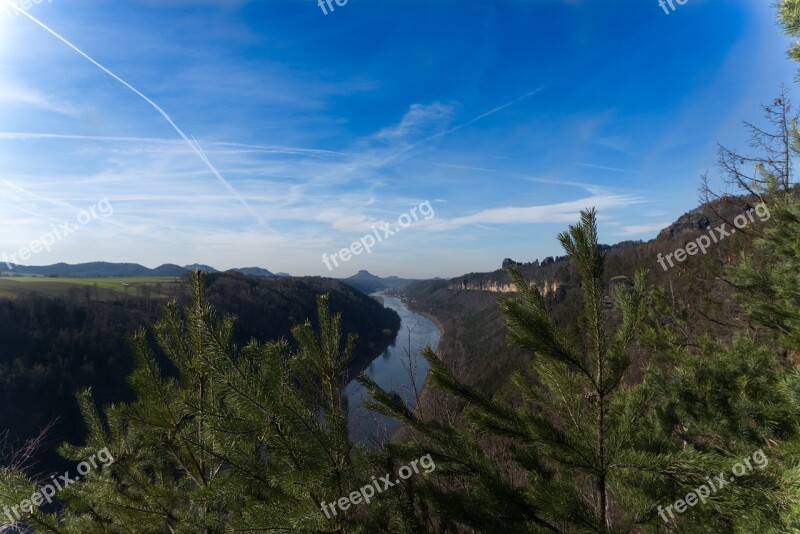 Small Bastion Saxon Switzerland Elbe Sandstone Mountains Elbe Landscape