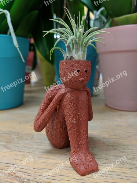 Plant Pot Statue Clay Pottery