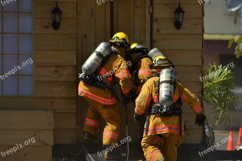 Firefighter Work Fire Team Protection