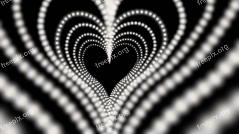 Lights Frame Love Hearten White