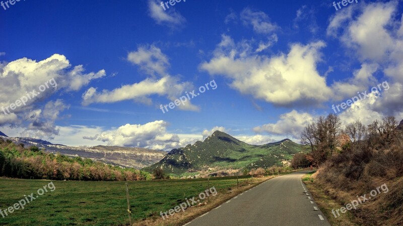 Nature Landscape Mountain Pyrenees Clouds