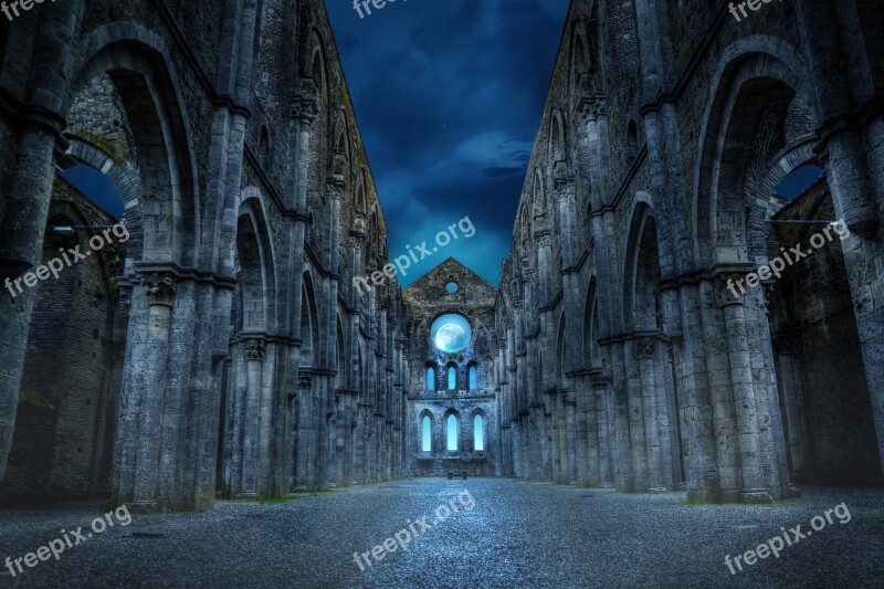 Fantasy Ruins Gothic Old Dark