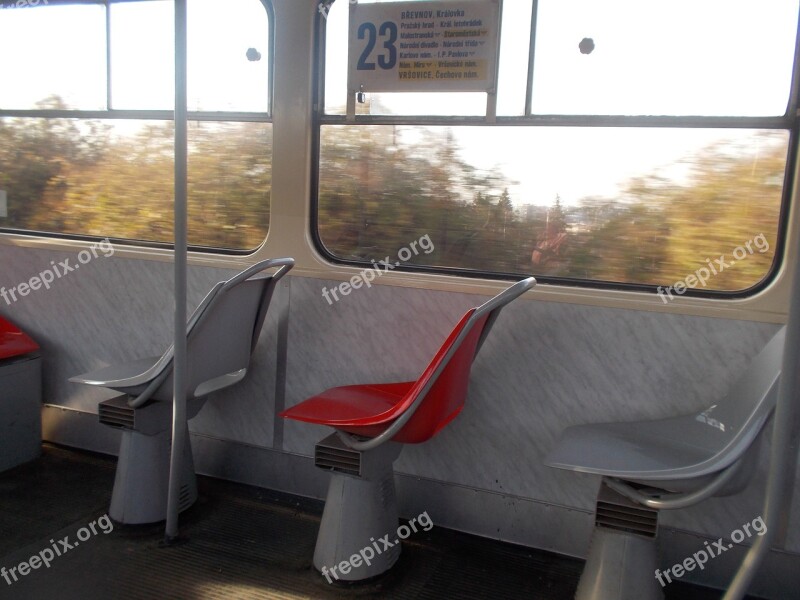 The Tram Seats An Empty Transport Historically