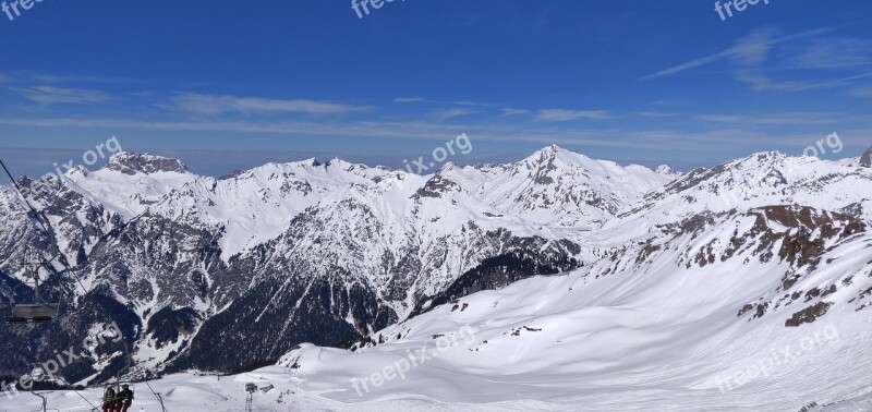 Sonnenkopf Snow Skiing Mountains Free Photos