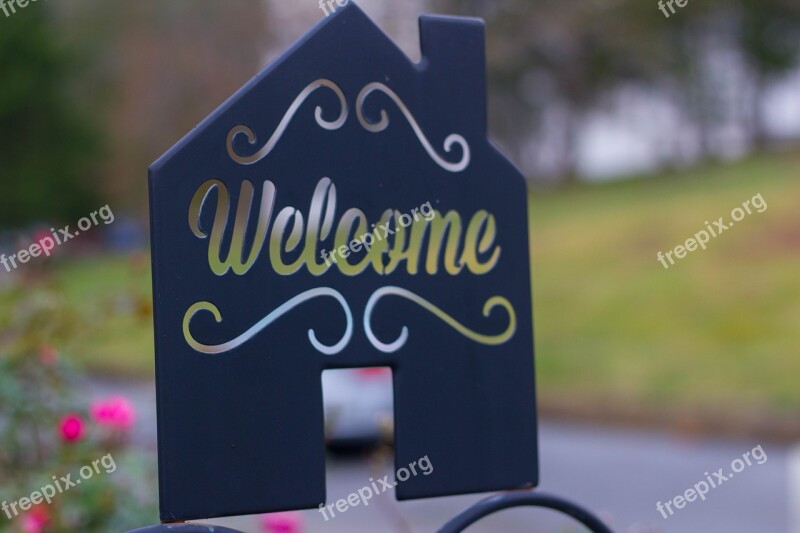 Welcome Sign Board Free Photos