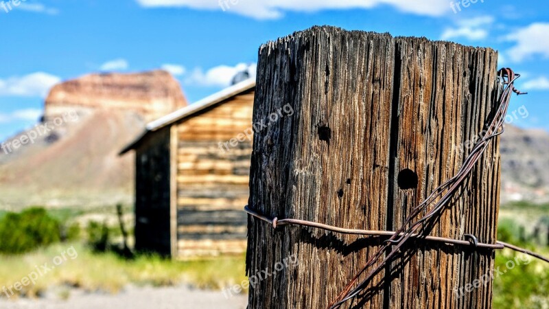 Big Bend Western Barbed Wire Fence Southwest