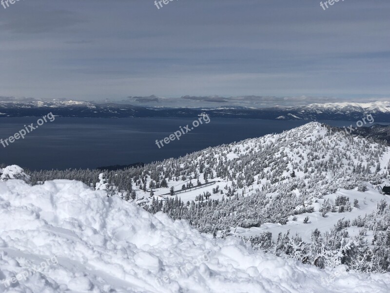 Lake-tahoe South-lake-tahoe Mountains Winter California