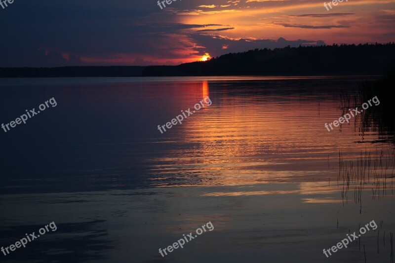 Lake Landscape Nature In The Evening Free Photos