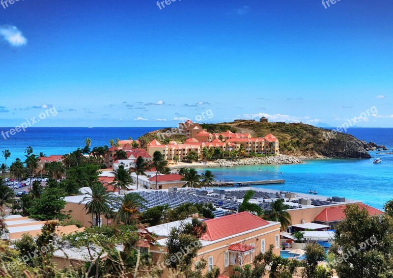 Island Land House Beach Sea