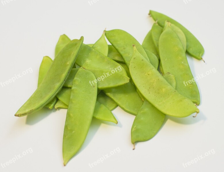 Beans On White White Green Leaves