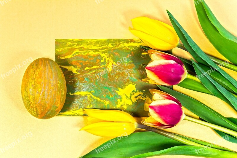 Easter Easter Greeting Spring Yellow Gold