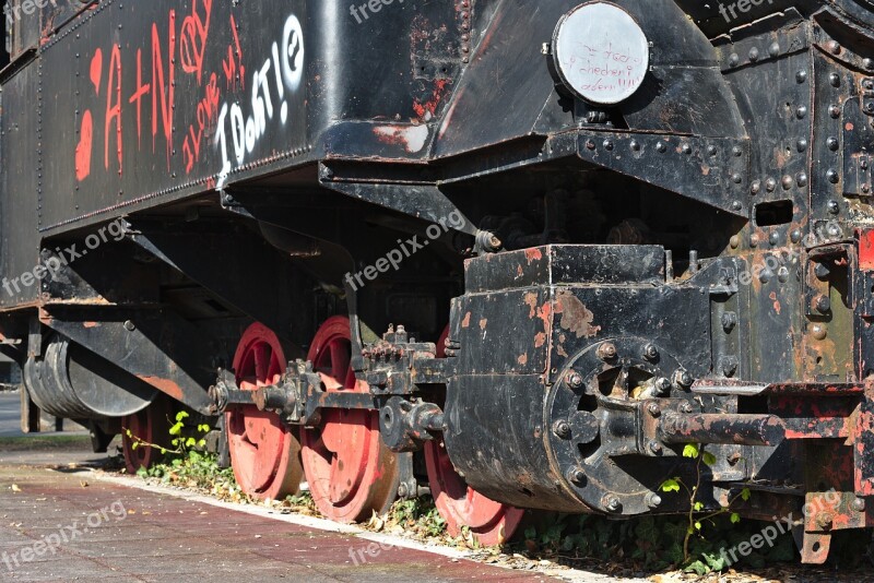 Locomotive Steam Locomotive Old Discarded Rusty