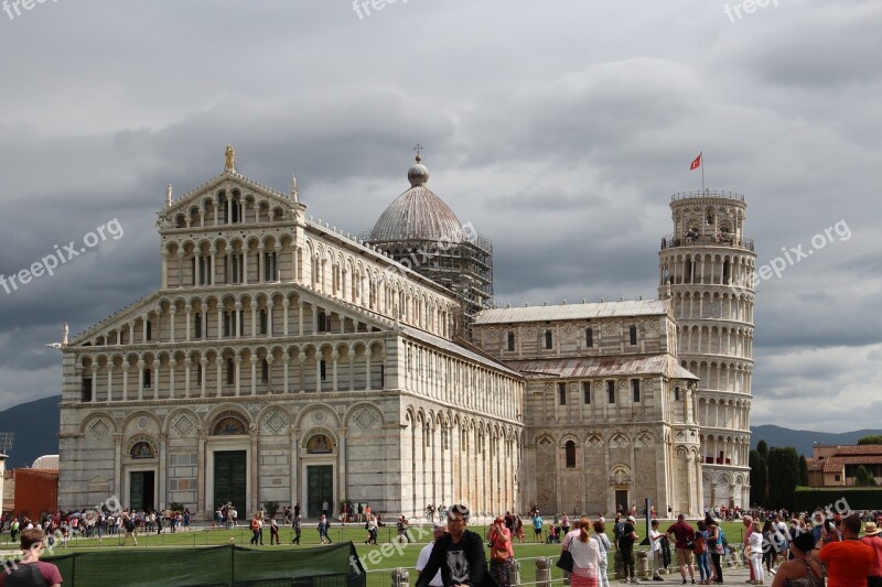 Italy Pisa Clouds Monuments Travel