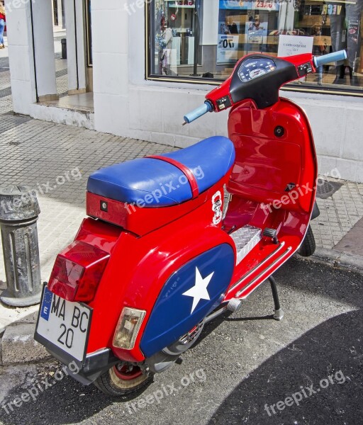 Scooter Lone Star Red White Blue