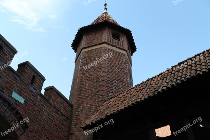 Malbork Castle Partial View Malbork Poland Free Photos