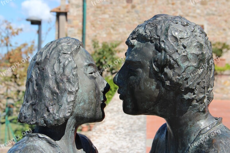 Faces Statue Sculpture Heads Love