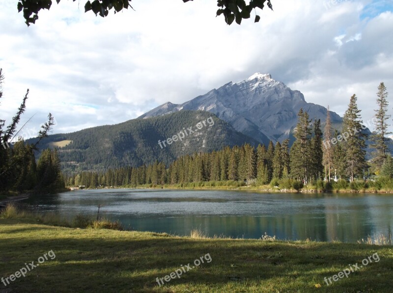 Canada Mountains Landscape Lake Nature