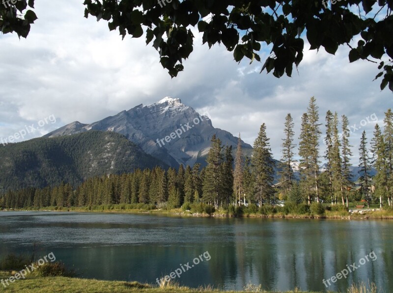 Mountains Banf Alberta Landscape Nature