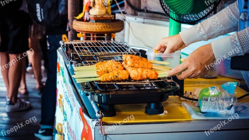 Barbecue Skewer Skewers Meat Delicious