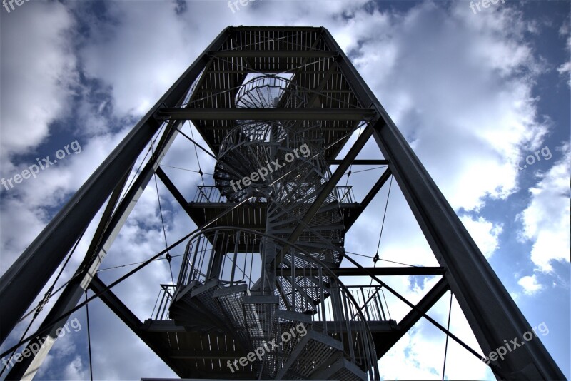 Low Angle Shot Hedwig Sturm In Bad Marienberg Looking Up Gradually Scaffold