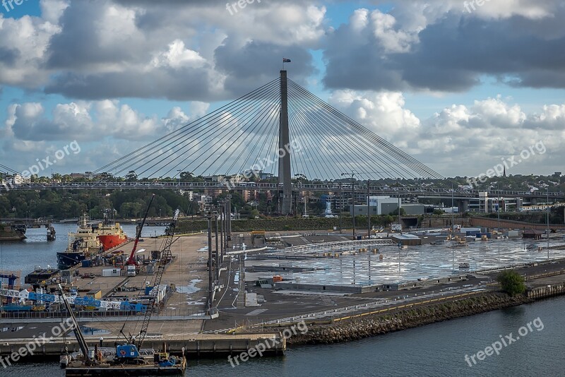 Anzac Bridge Water Sky Sydney