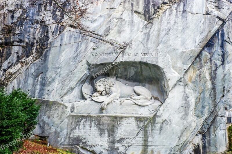 Switzerland Lucerne Lion Monument Free Photos