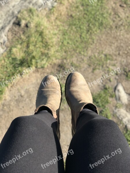 Boots Legs Women's Legs Hanging Long Way Down